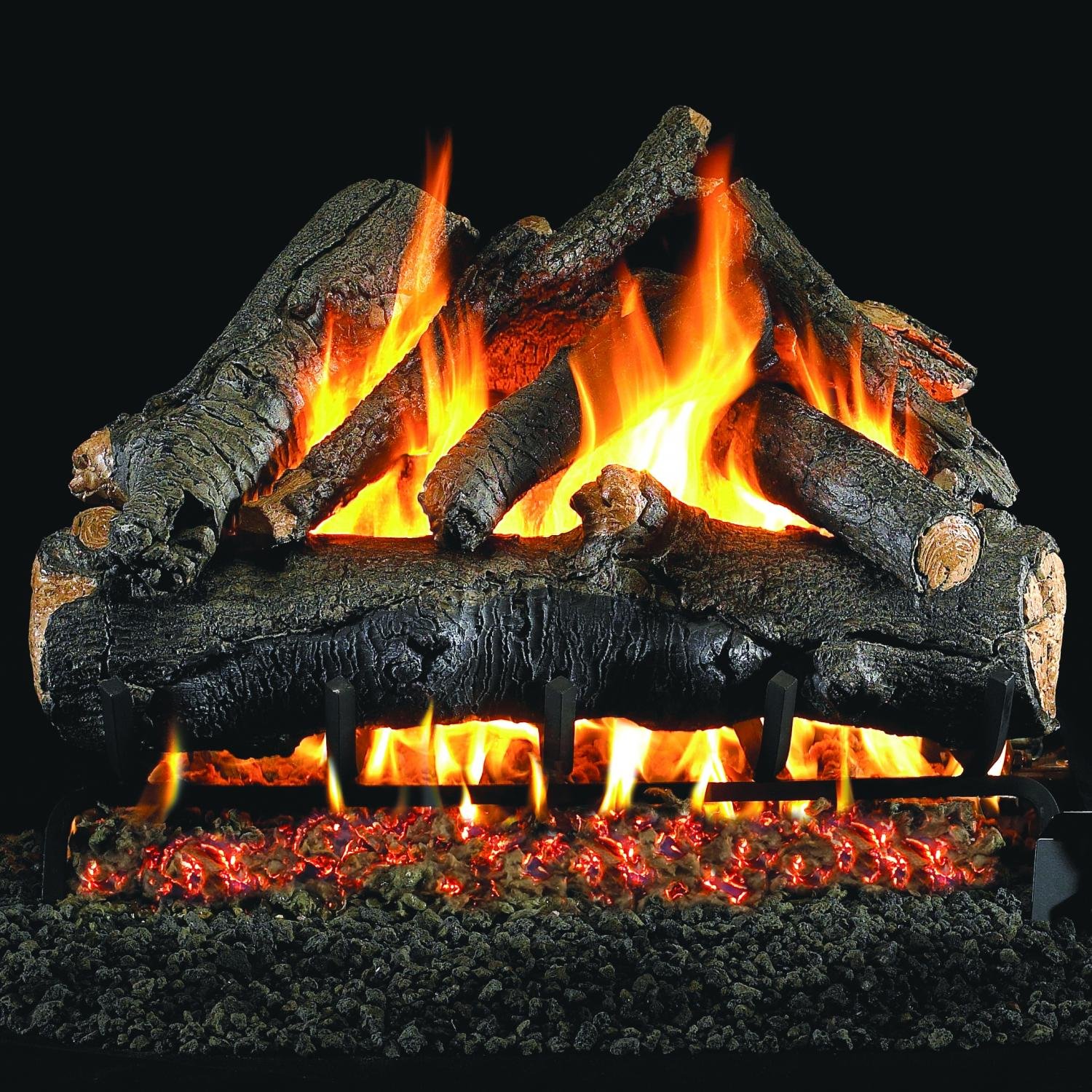Peterson Real Fyre 24-inch American Oak Log Set With Vented G4 Burner