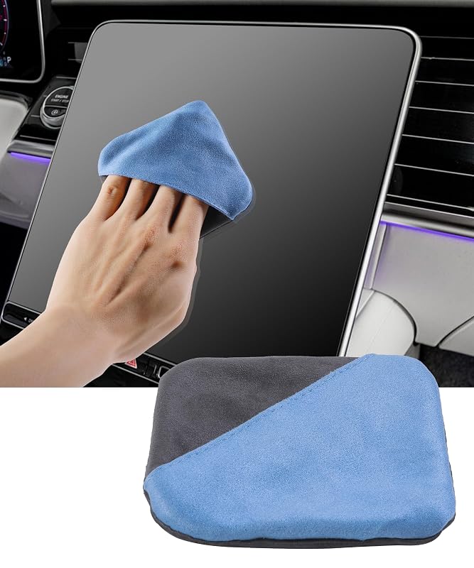 SCUARI Pano de Microfibra Dobrável para Limpeza de Tela Automotiva, Painel e Display LCD, Azul