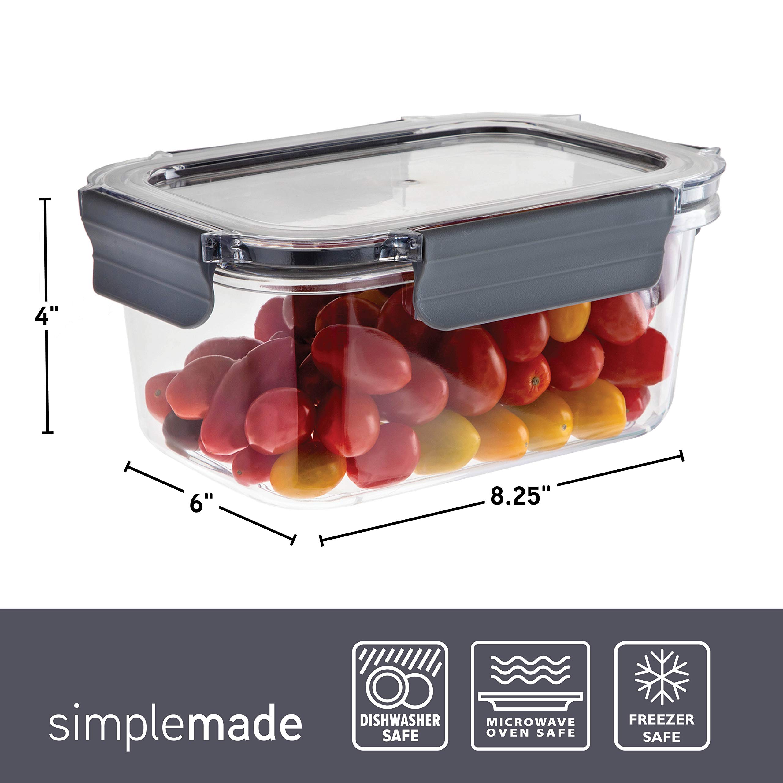 Snapklik.com : SIMPLEMADE 46 Oz Clear Food Container