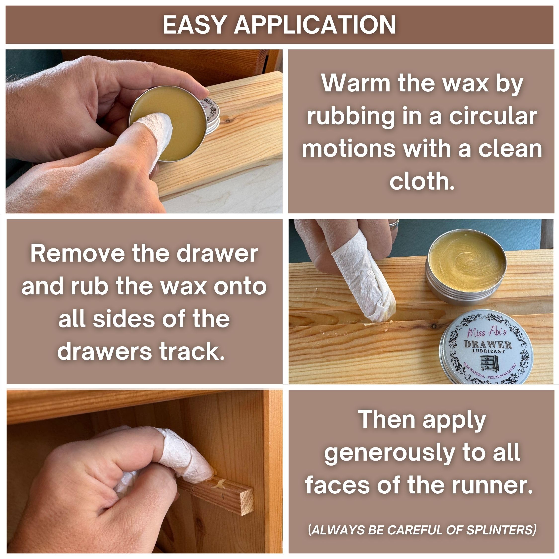 Smooth Drawers with Natural Drawer Wax -3