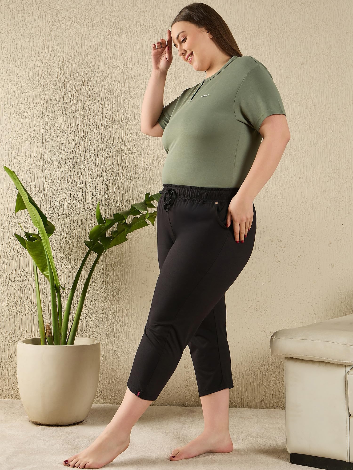 CUPID Woman's Cotton Capri, 3/4 Sports n Casual, Night Short Knee Length Half Pant_Navy Blue_XXL 1