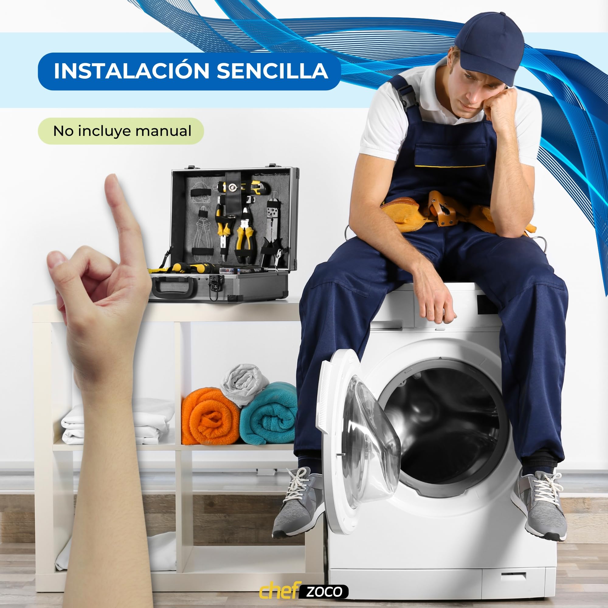 CHEFZOCO Gancio Porta Lavatrice LG Per Interruttore Con Blocco, Fermo