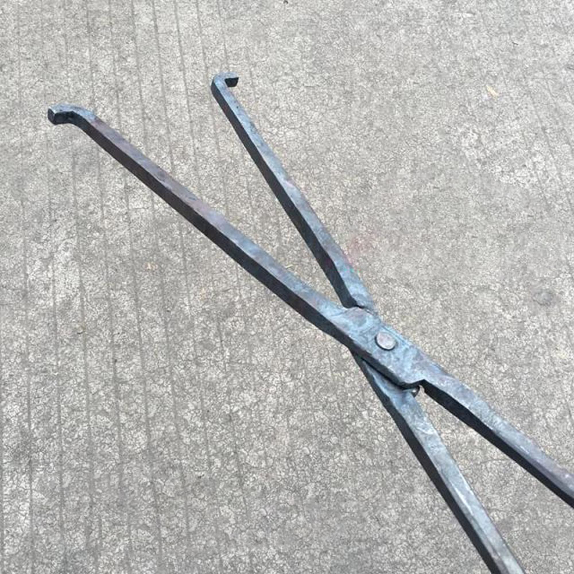 Tenaza de forja Pinzas de herrero Pinza para herramientas de herrero Forja de tornillo de banco de yunque 1.0m 3.0kg Tenaza de forja para Ingeniero Herrero
