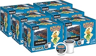 Kauai Coffee Na Pali Dark Roast - Compatible with Keurig K-Cup Brewers, 10 CT (Pack of 6)