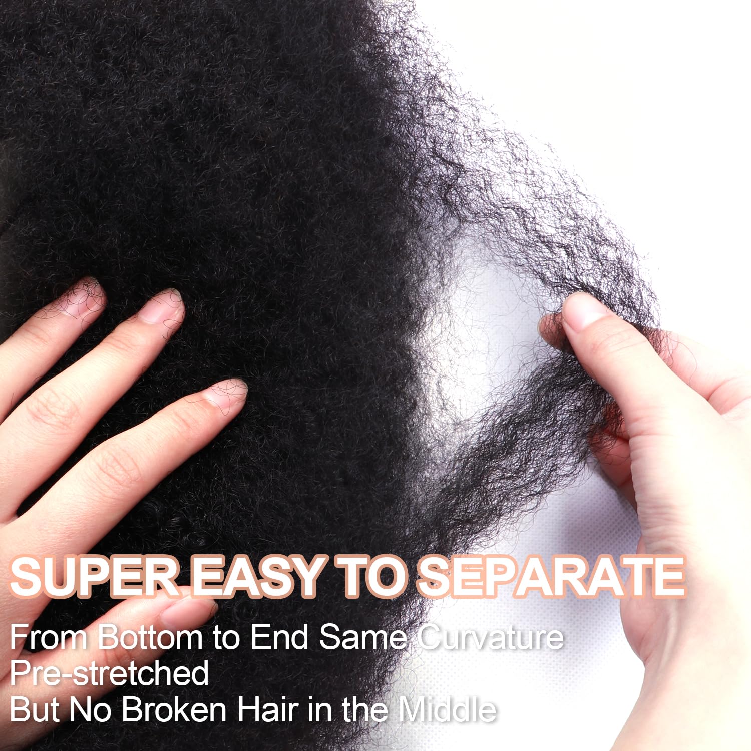 Afro Kinkys Bulk Human Hair Kinky Curly Bundles for Braids and Twists