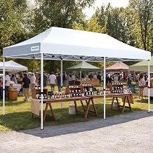 Quictent 10x20FT Heavy Duty Pop Up Canopy Tent, Commercial Easy up Portable Waterproof Shelter with Roller Bag for Outdoor Wedding Party Events Markets Gazebos