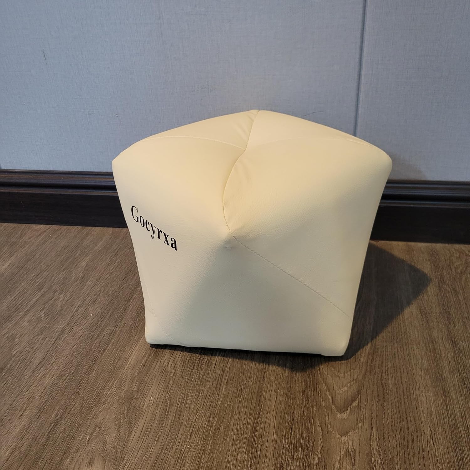 Gocyrxa Ottomans Octagonal Leather Footstool, Sturdy and Durable Padded Footstool