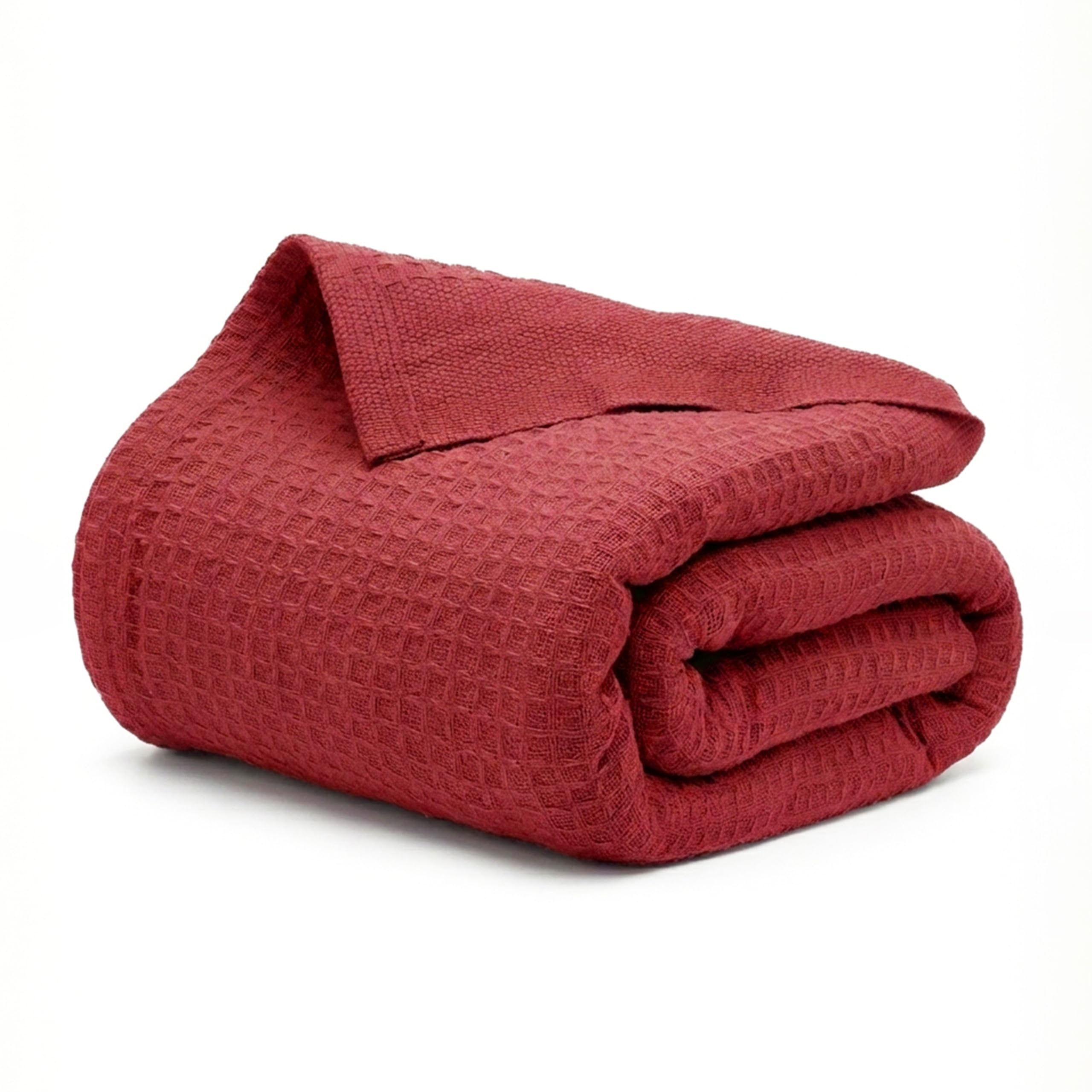 Salt Earth Coperta in 100% cotone, per letto matrimoniale, 228 x 239 cm, a nido d'ape, per casa, camera da letto, divano esterno, ufficio, coperta moderna e accogliente, leggera, coperta western per