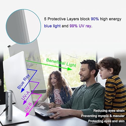 Miniatura 3 de GHY Protector de pantalla anti luz azul de 23, 23.6, 23.8, 24 pulgadas, monitor de 24 pulgadas y pantalla de privacidad de computadora de 24