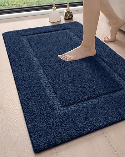Miniatura 28 de DEXI Alfombras de Baño de 36 x 24 pulgadas, lavables antideslizantes para suelo de ducha, tapete de baño absorbente de secado rápido con respaldo de