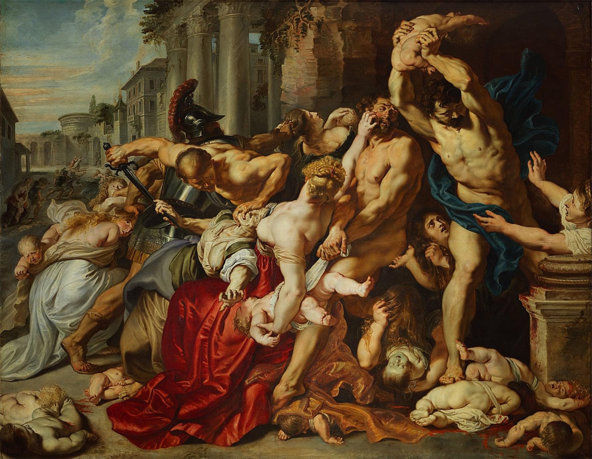 ARTXLXXBN Famous Art Print Poster Vintage Wall Art the Massacre of the Innocents by Peter Paul Rubens Canvas Art Poster for Home Decor 60x90cm