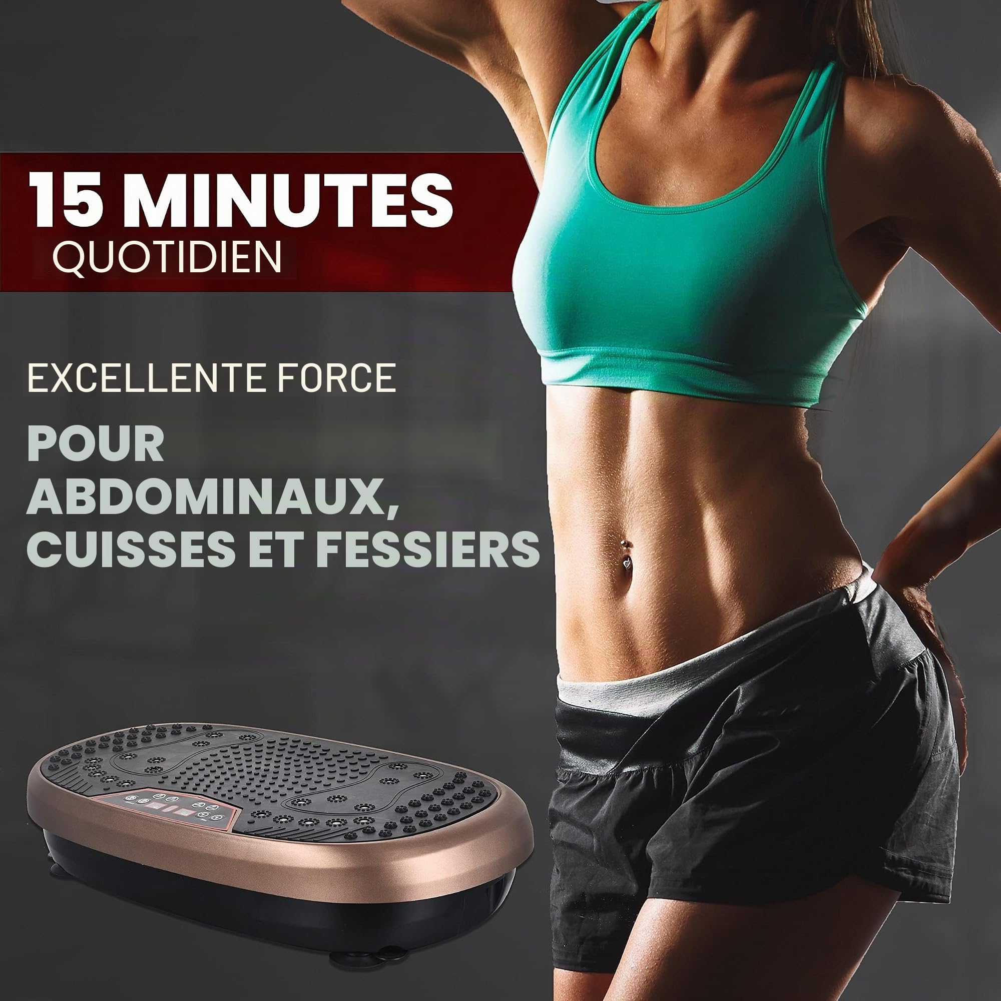 EILISON Fitpro Plateforme vibrante pour entraînement (marron)
