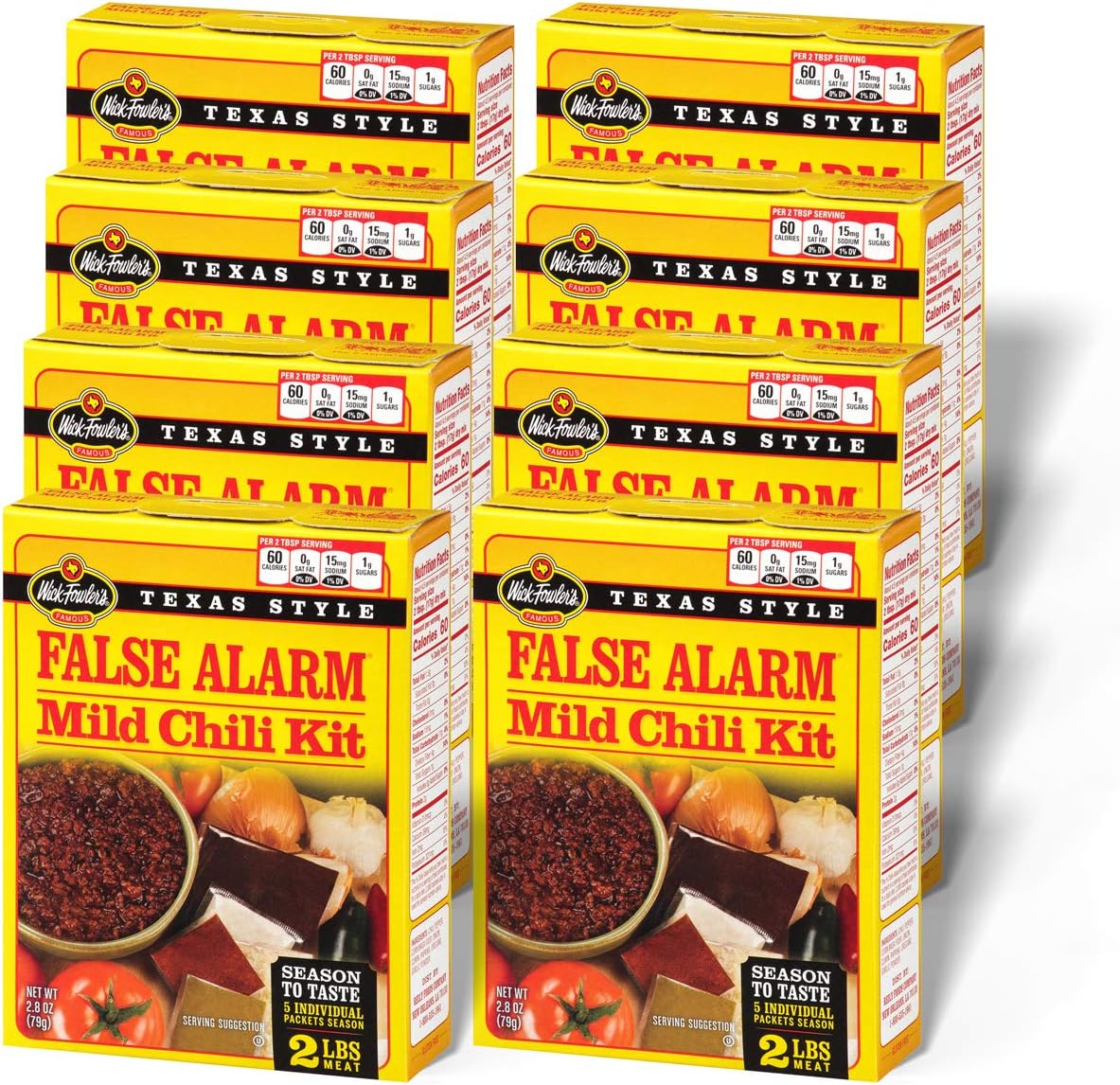 Wick Fowler's False Alarm Mild Chili Kit, Texas Style