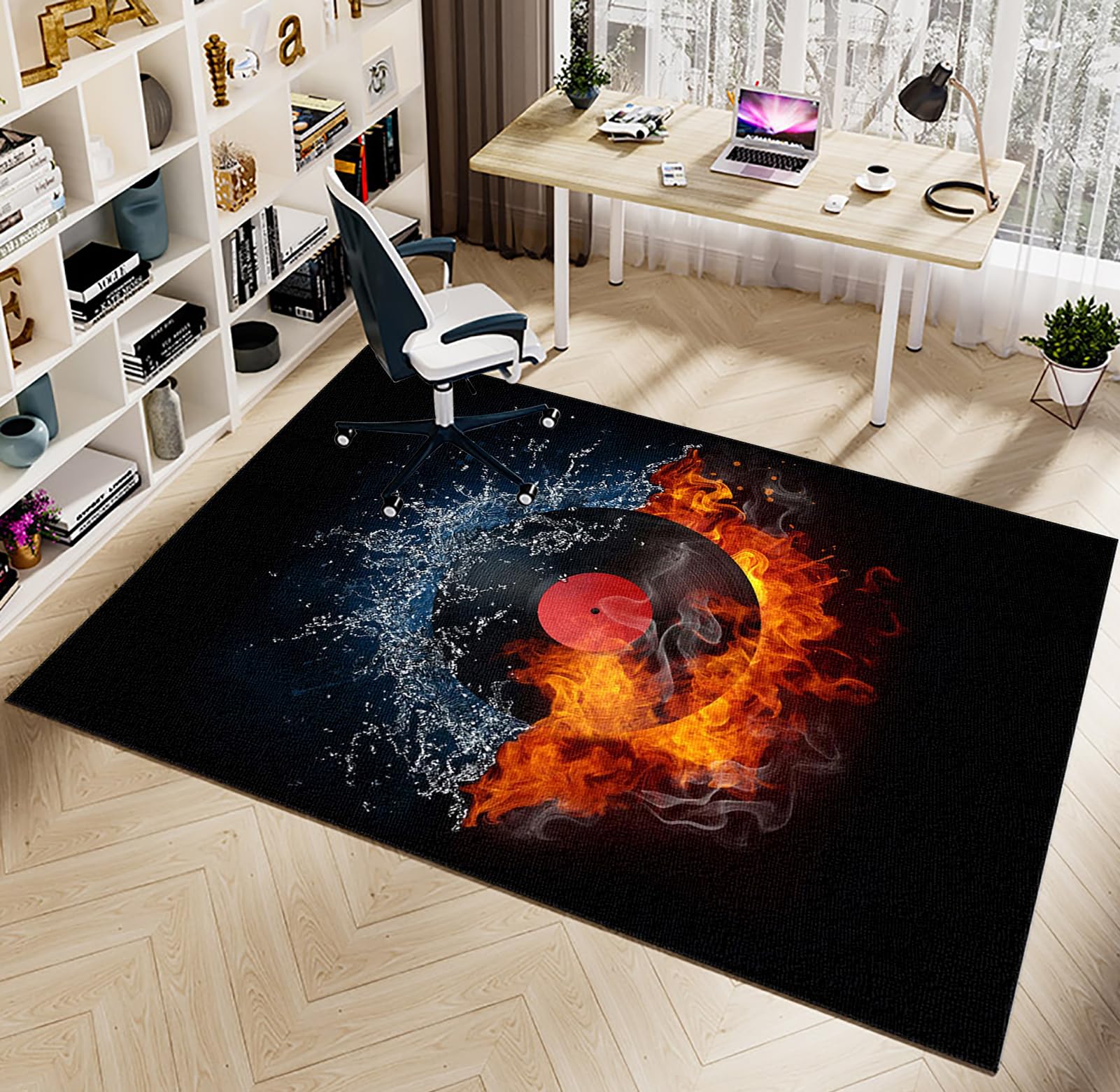Dywan Krzesło do gier Antypoślizgowa 160 x 200 cm Mata na krzesło biurowe Ochraniacze Podłoga Krzesło Koła Mata ochronna na twarde podłogi Płytki Laminat Dywan Podłoga
