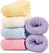 Hocerlu Chaussette Chaude Femme, 5 Paires Corail Polaire Hiver Chaussettes Femmes Thermique Pilou Pilou Pantoufles - Douces, Epaisses et Moelleuses, EU 35-41
