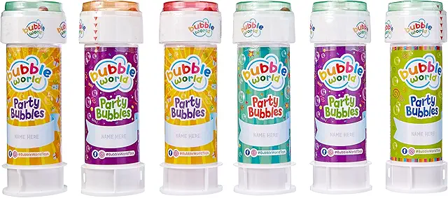 Bola de Sabão Dulcop - 6 Tubos de Burbujas de Jabón Multicolor para Fiestas