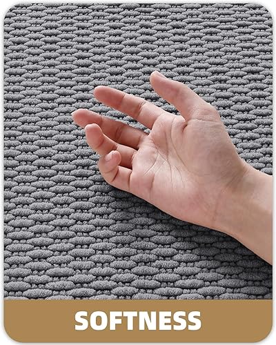 Miniatura 4 de Color&Geometry Alfombras de baño con parte trasera de goma, antideslizante, lavable a máquina, alfombra bohemia de felpilla suave y absorbente para