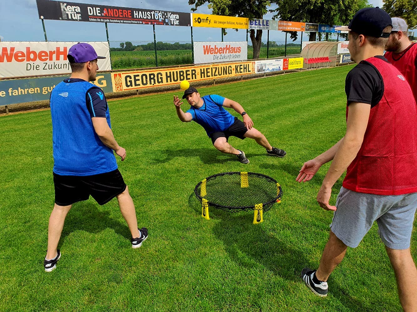 POWERSHOT Smashball avec 2 balles Netsportique - Ce Set de Smash Ball est Parfait pour Jouer Entre Amis ou en Famille ! Variante de But de Foot - - Idéal à Utiliser dans Un Jardin !