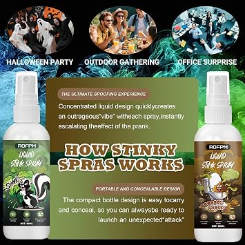 2PCS Liquid Fart Spray, Smelly Fart Spray, Liquid Smelly Spray, Joke Stink Spray, Bad Joke Smell, Fart Spray for Halloween Party Adults