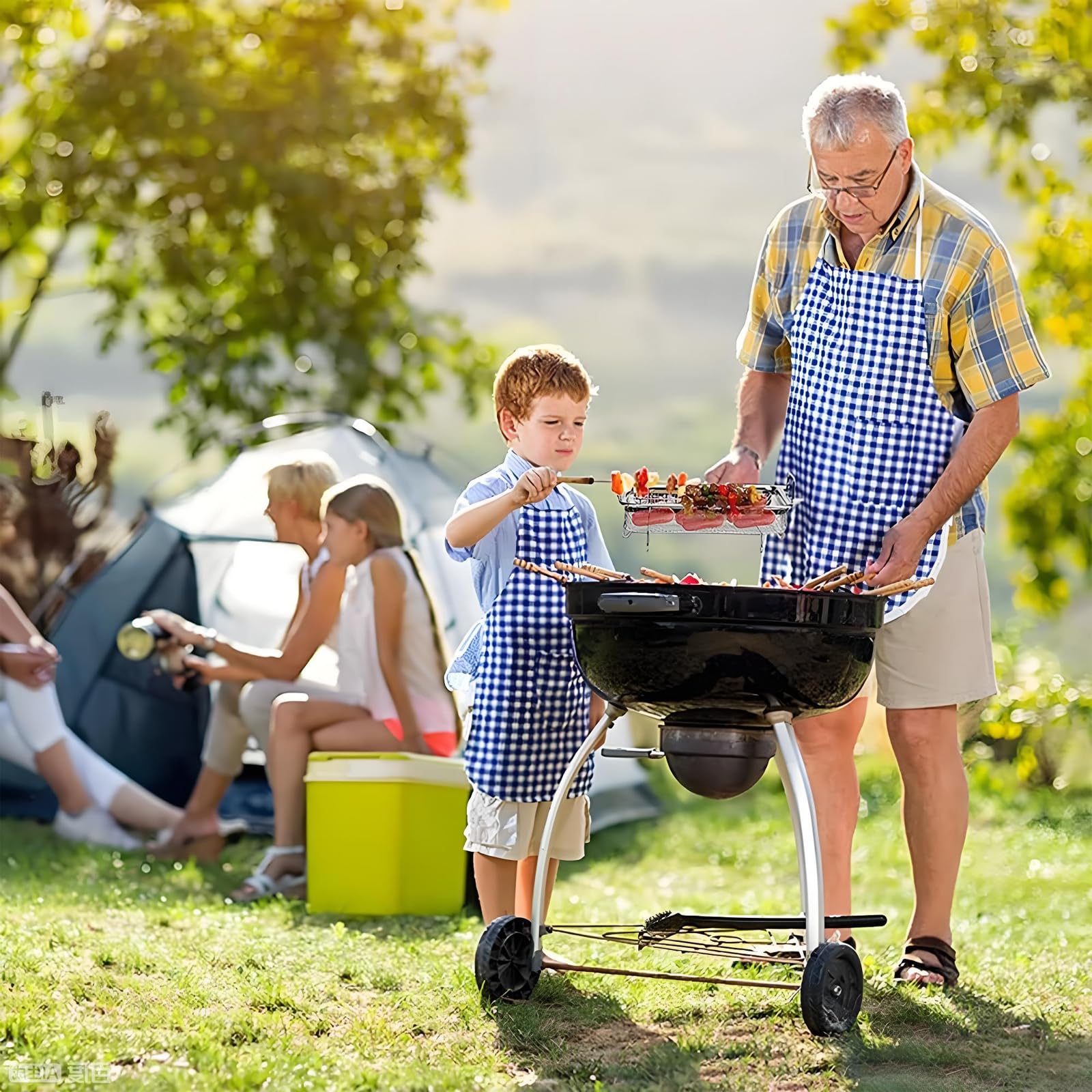 Backofen Gitter, Edelstahl Grillkorb mit Griff, Metall Ofen Grill, Multifunktion Grillgitter BBQ, Pommes Gitter für fettarmes Heißluft-Garen, Backen,Grillen im Ofen oder Grill