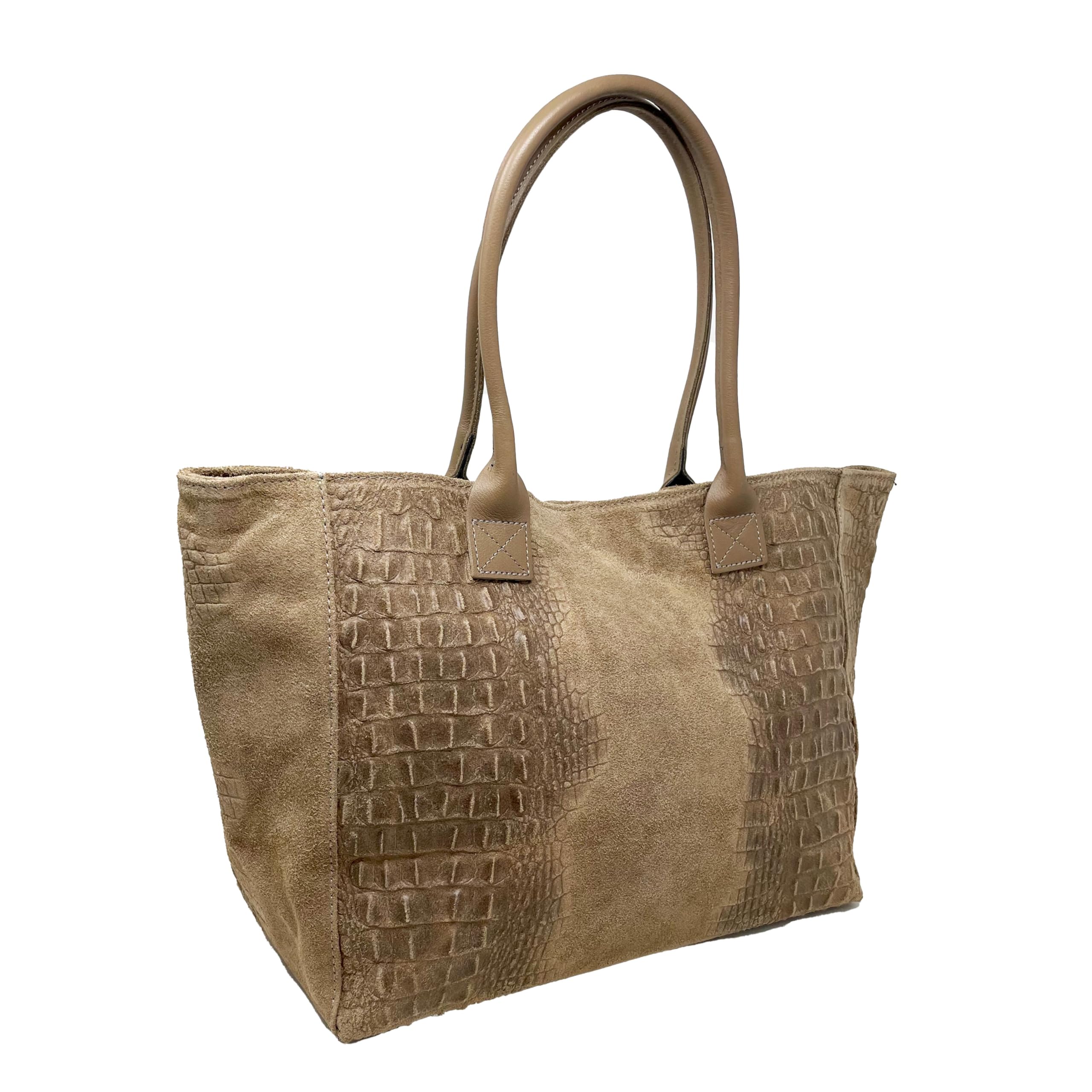 Chicca Borse Borsa a Spalla Grande Shopper da Donna in Pelle