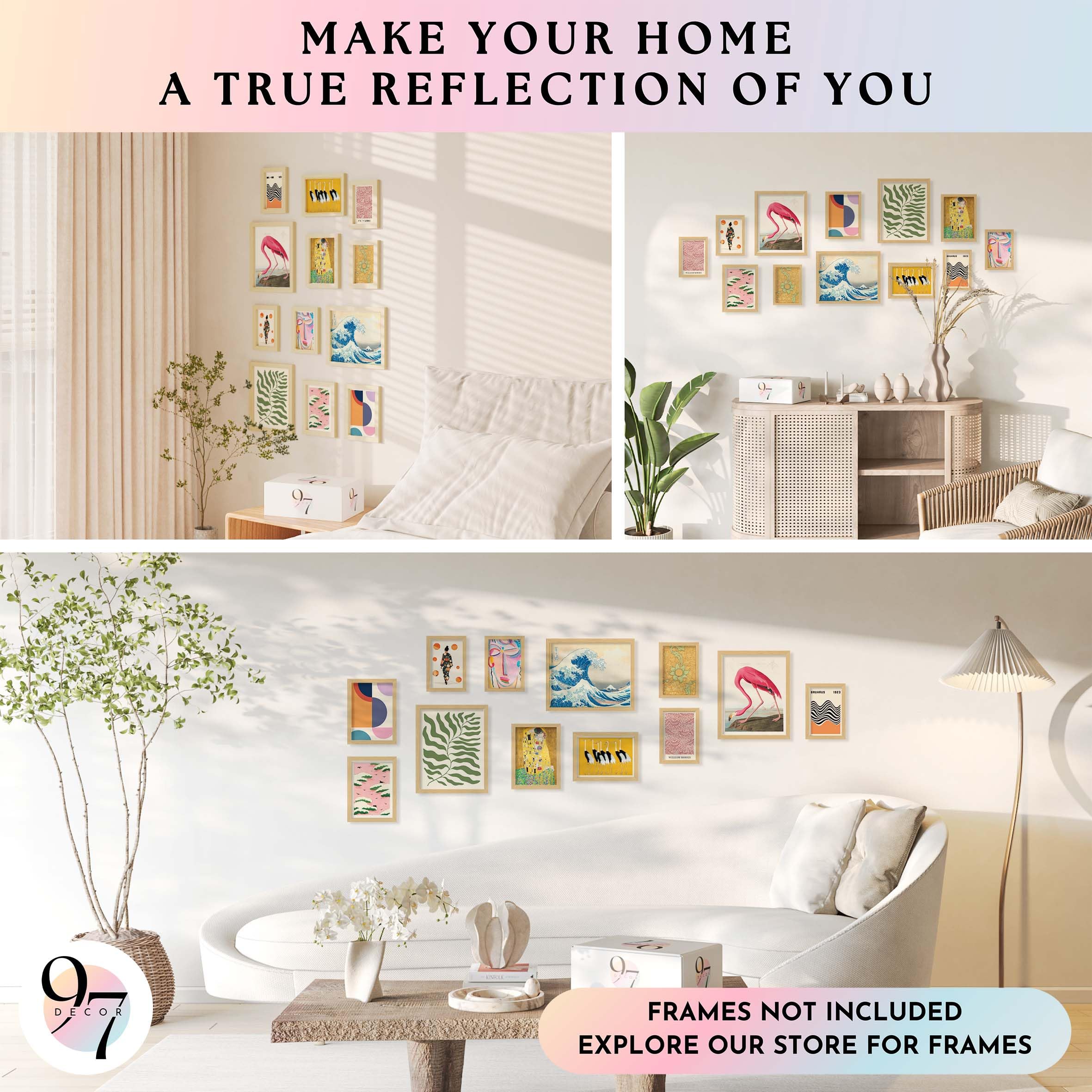 Amazon.com: 97 Decor Artsy Eclectic Wall Art - Boho