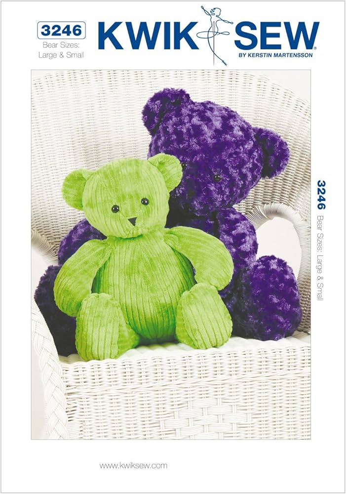 Amazon.com: KWIK-SEW PATTERNS K3246OSZ Teddy Bears Sewing Pattern, Size Large and Small : Arts, Crafts & Sewing Amazon.com: KWIK-SEW PATTERNS K3246OSZ Teddy Bears Sewing Pattern, Size Large and Small : Arts, Crafts & Sewing