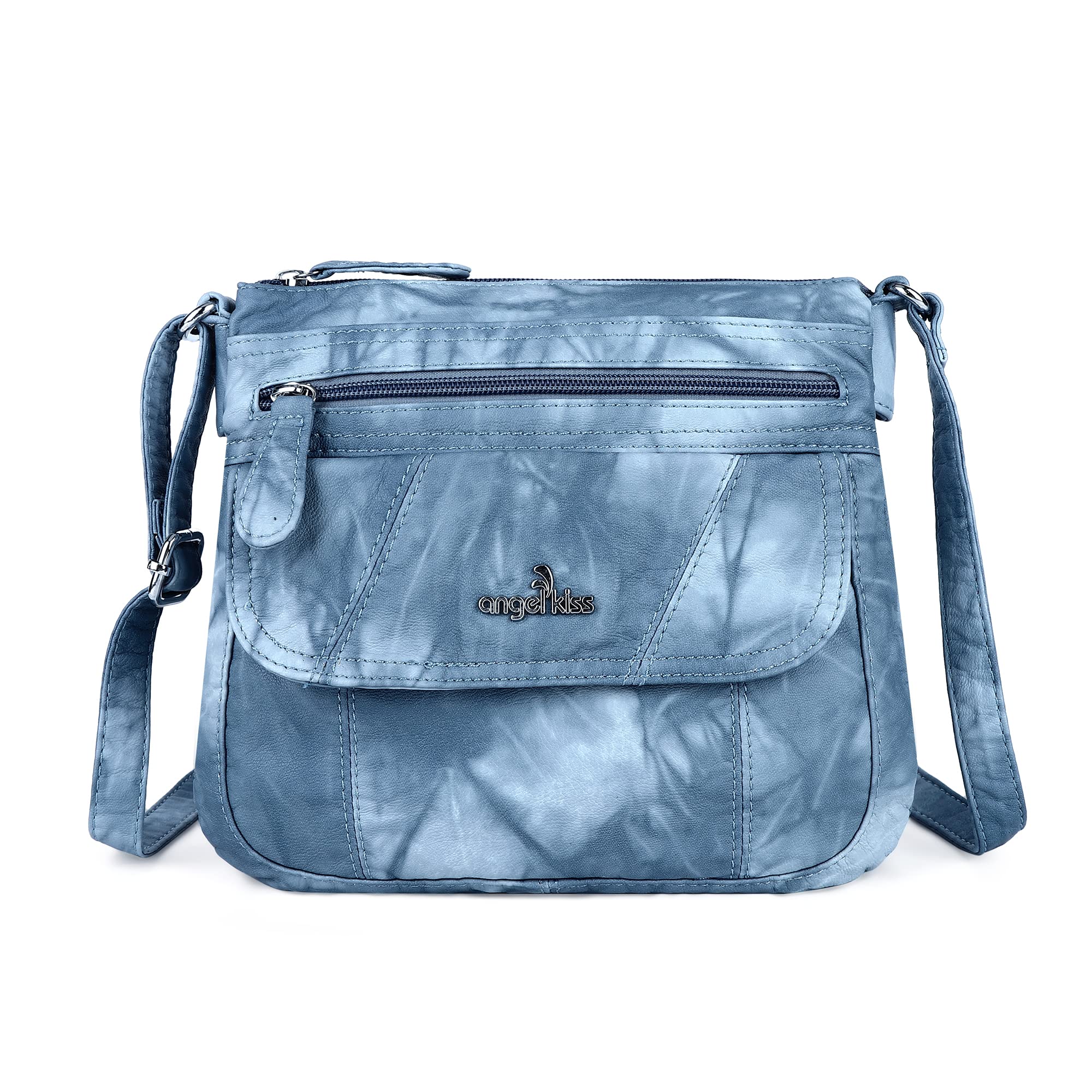 Angelkiss Small Womens Crossbody Bag Leather Shoulder Purse for Women Hobo Bag with Adjustable Shoulder Strap