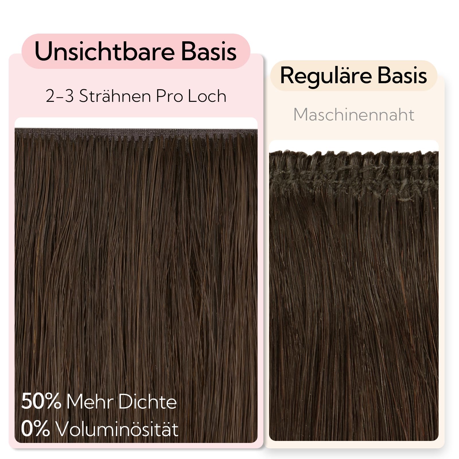 hotbanana Invisi Edge Clip In Extensions Echthaar, Balayage Schokoladenbraun bis Karamellblond Nahtlose Remy Clip In Echthaar Extensions Injected Seamless Hair Extensions 40cm | Echthaar-Haarverlängerung, zum Anklipsen, 110 g, Nr. 4/27/4, Schokoladenbraun