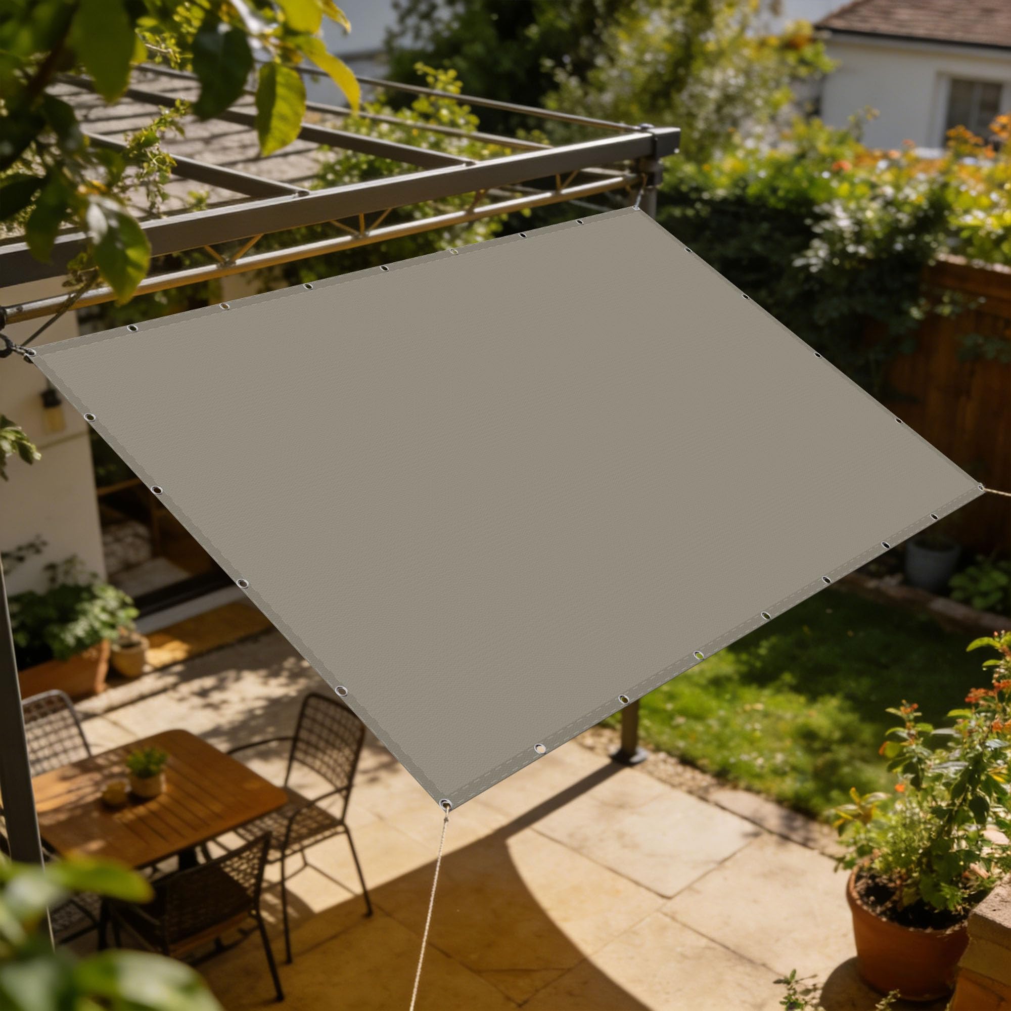 Toile d'ombrage imperméable et respirante contre le vent