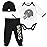 Gerber NFL New Orlean Saints 3 Pack Bodysuit Footed Pant and Cap Registry Gift Set, black/white New Orlean Saints, 6-9M