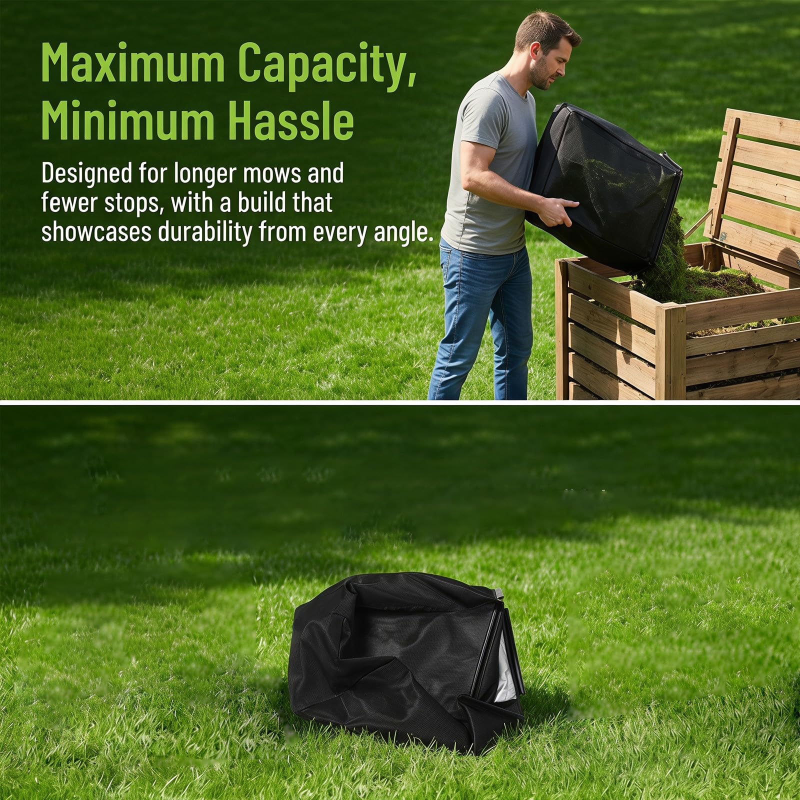 Kisangel Sacco raccoglierba per Tosaerba Compatibile con Honda HRJ216/HRJ196/HRU216, Sacco di Raccolta detriti da Prato, Accessorio di Facile Installazione per la Manutenzione del Giardino.