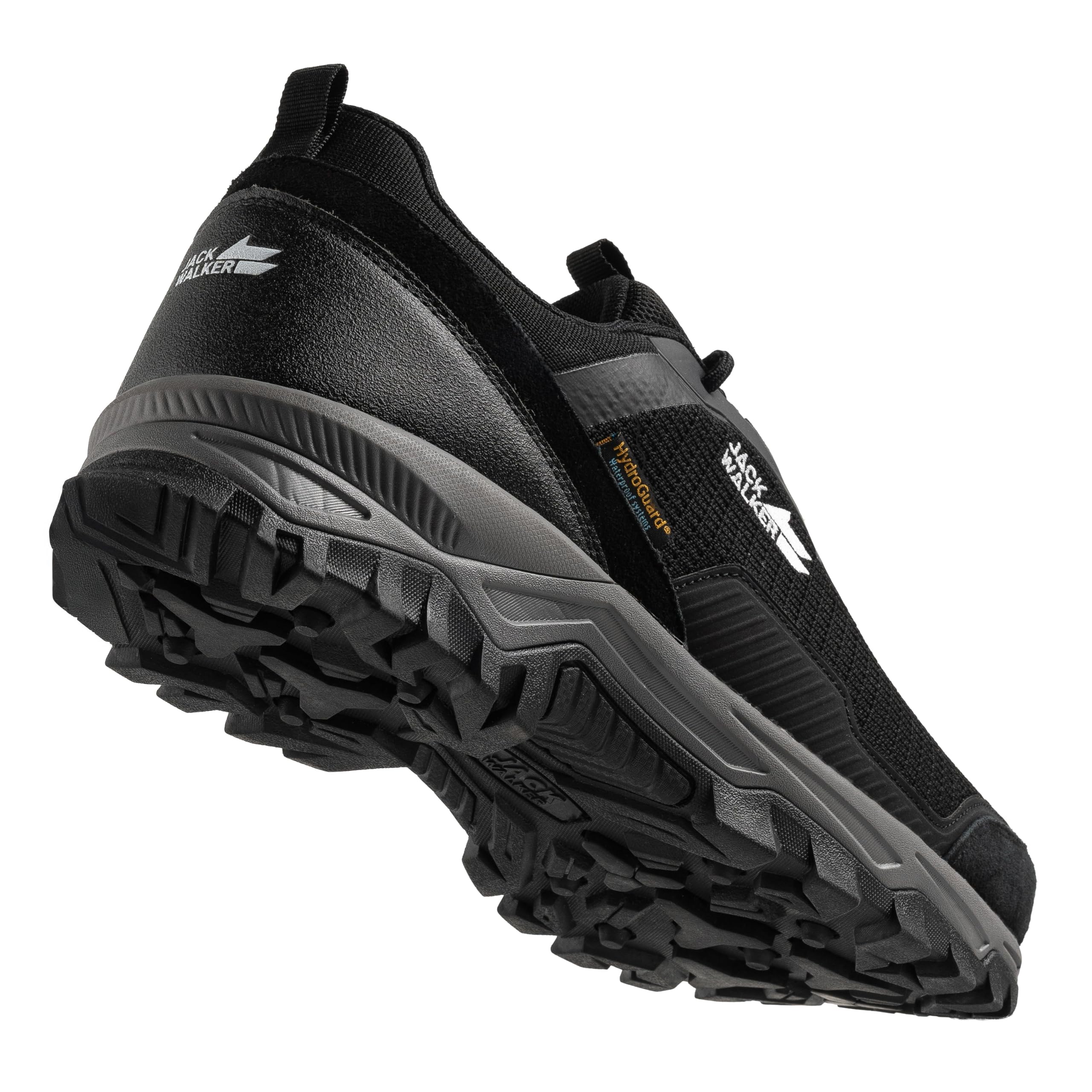Jack Walker Zapatillas de senderismo para hombre, piel de ante auténtica con plantillas de espuma viscoelástica, impermeables Hydroguard, zapatos ligeros para senderismo y senderismo, calzado ideal