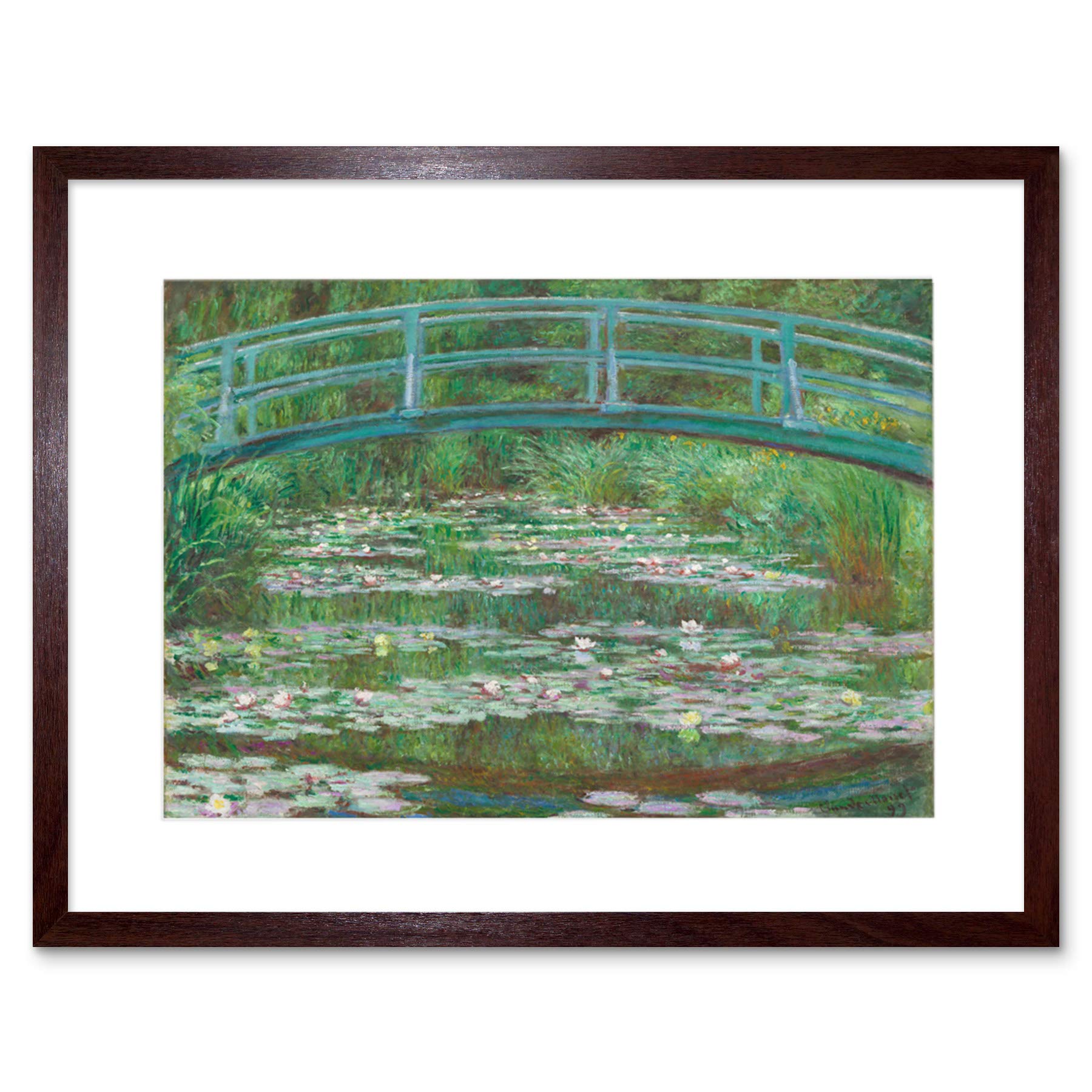 Wee Blue Coo Claude Monet Japanese Footbridge Art Picture Framed Wall Art Print