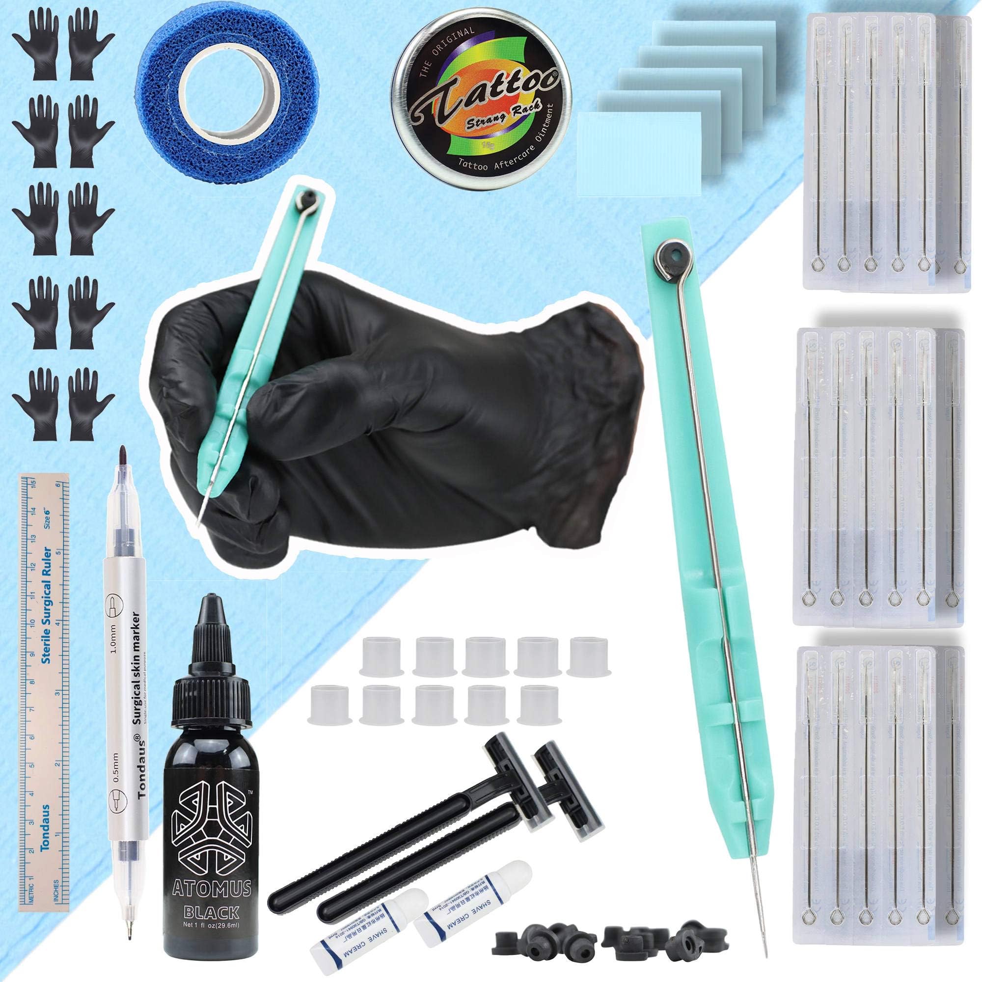 Premium Hand Poke Tattoo Kits- Professionally Designed, Hand Poke And Stick Tattoo Kits for Safe & Stick And Poke Tattoos - The Ultimate DIY Tattoo Kit for Pros/Beginners