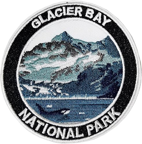 Glacier Bay National Park Patch Embroidered Iron-onSew-on Decorative Embroidery Applique Clothing Vest Jacket Premium Stitching Nature Wild Animals