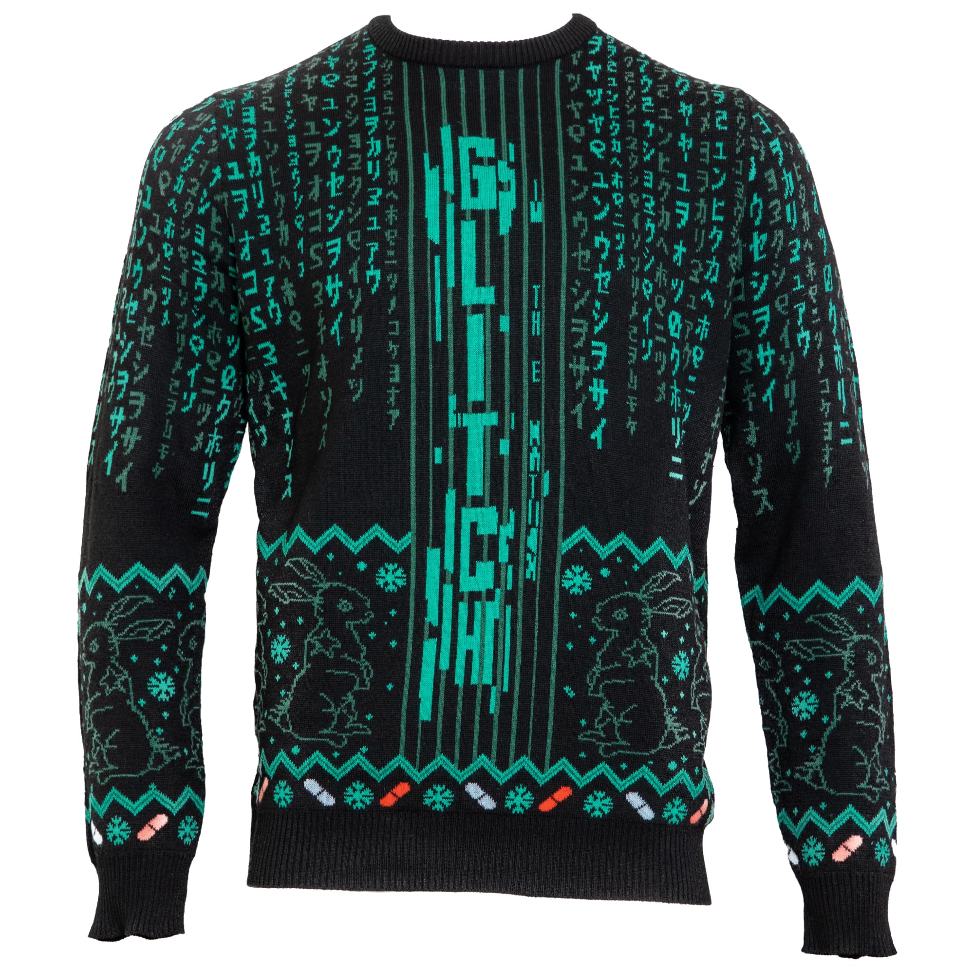 Numskull Official The Matrix Unisex Knitted Christmas Jumper, Medium - Ugly Novelty Christmas Sweater Gift