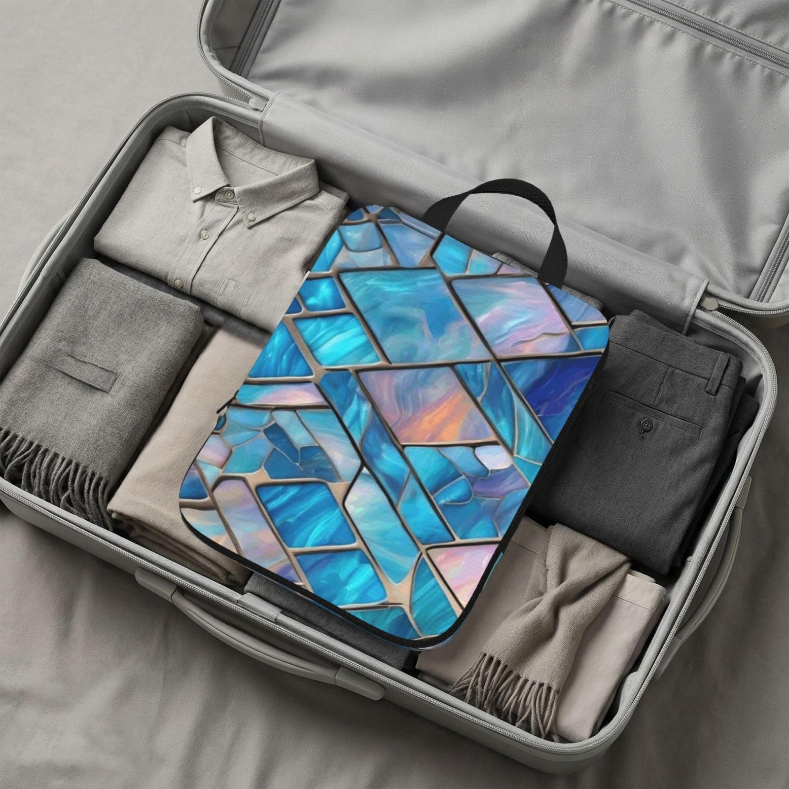 Juego de bolsas de almacenamiento de viaje con estampado de vid salvaje, 4 tamaños