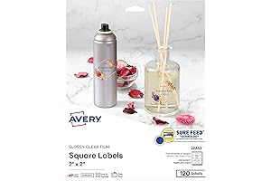 Avery Crystal Clear Glossy Square Labels: Perfect for Labeling Your Lip Gloss