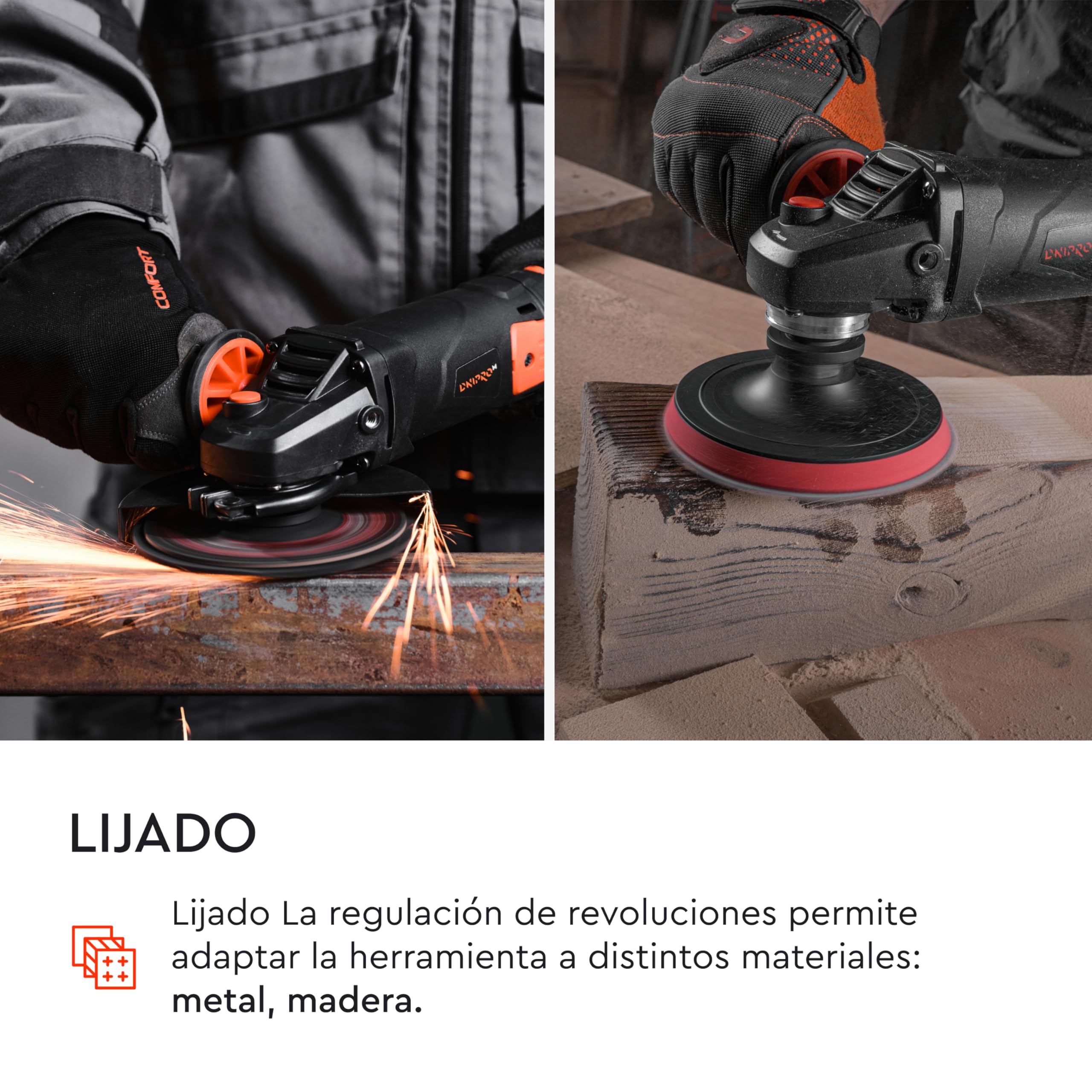 Amoladora Angular Dnipro-M GL-145S 950W 125mm, Regulador 3000-10500 RPM