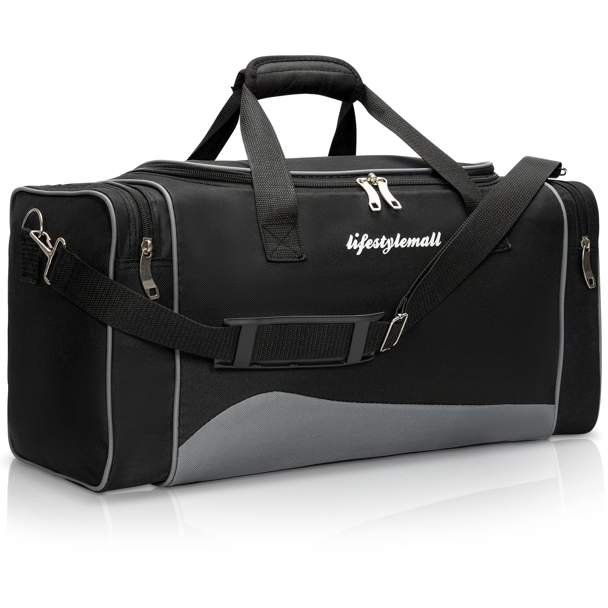 Sports Bag - Gym Bag - 35 L - Gym Bag Mens – Travel Bag – Waterproof and Tear Resistant Duffle Bag – Multipurpose -Modern Design – Ideal for Gym, Airport (Black/Grey)