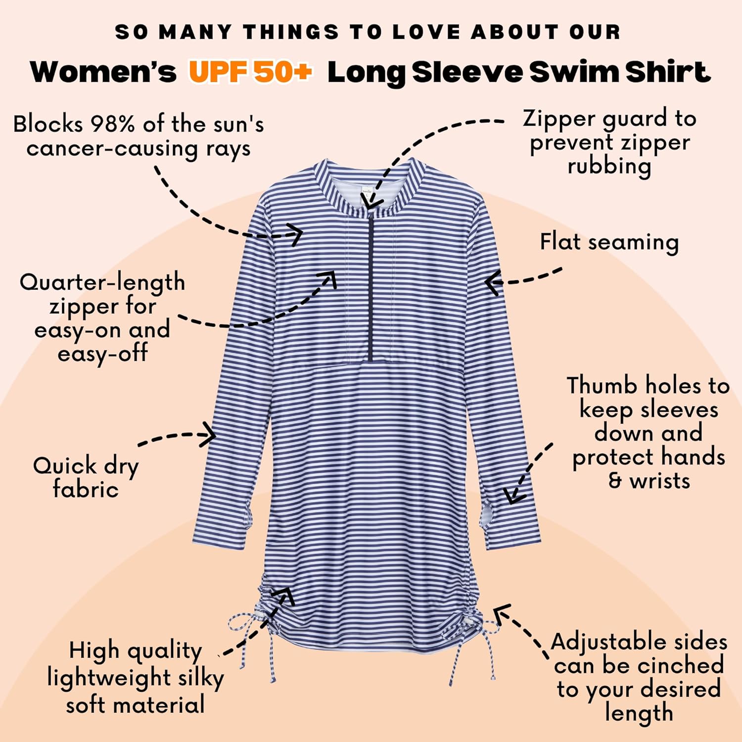 SwimZip Women's Swim Dress Cover Up Swimsuit UPF 50+ Sun Protection - Image 5