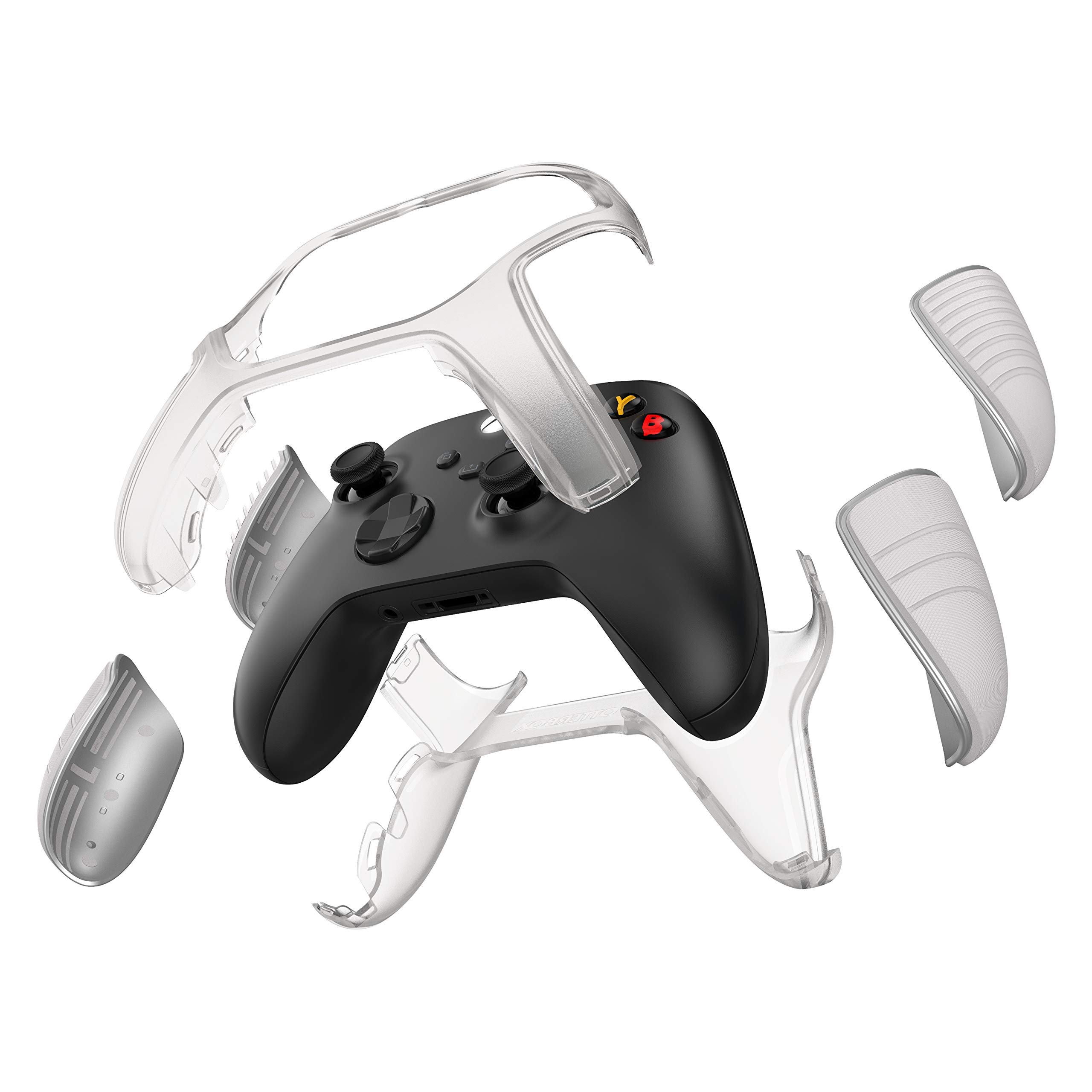 OtterBox - para Xbox Series X | S, Easy Grip Funda de proteccion anticaídas con agarre, para mando Microsoft - Blanco (Xbox Series X)