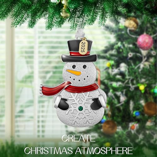 Miniatura 3 de Laraine Adornos para árbol de Navidad Colgante decorativo colgante de árbol de coche, regalo de vacaciones, decoración del hogar (muñeco de nieve