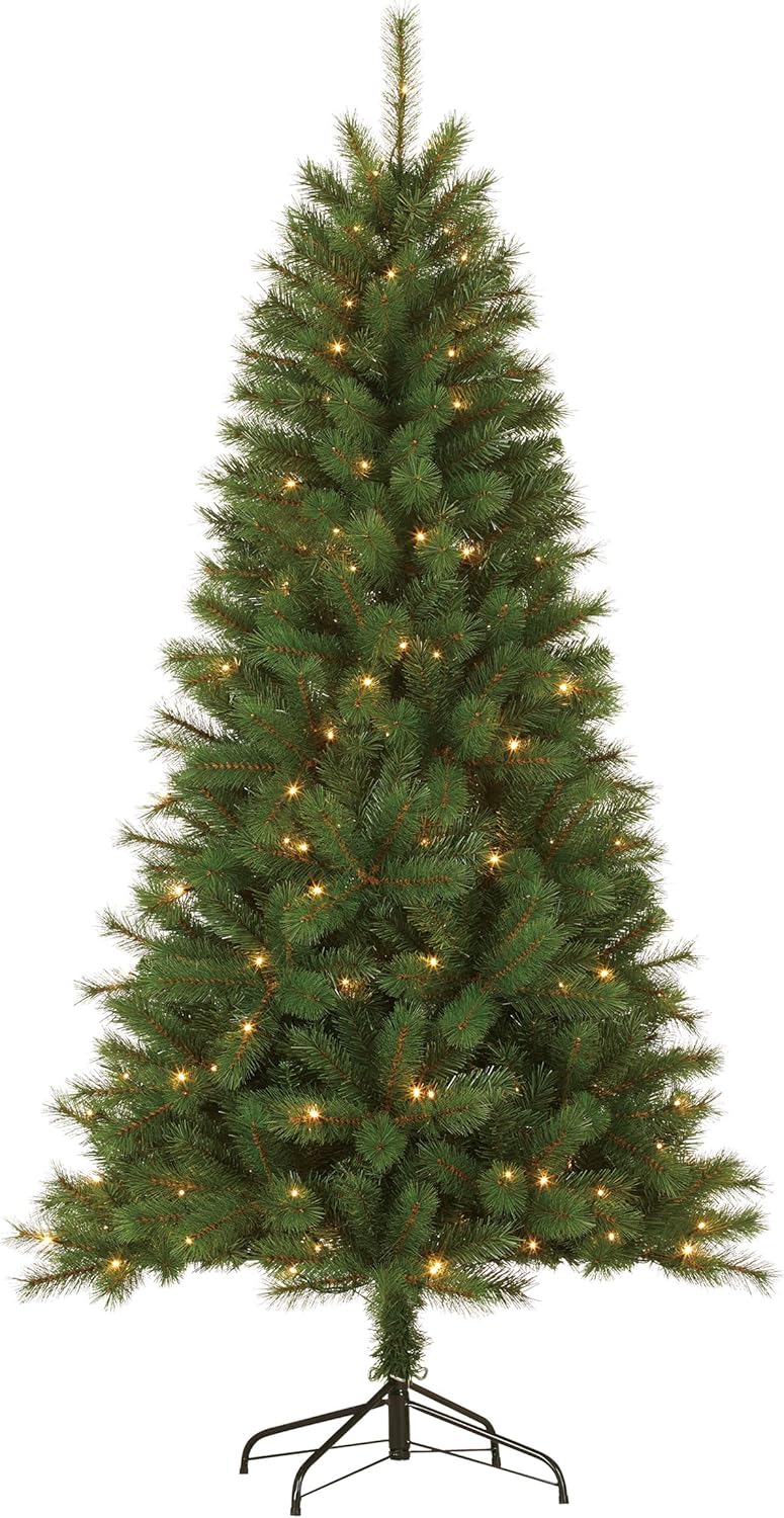 YRHome 210cm Künstlicher Weihnachtsbaum - Mit Bunter LED Beleuchtung