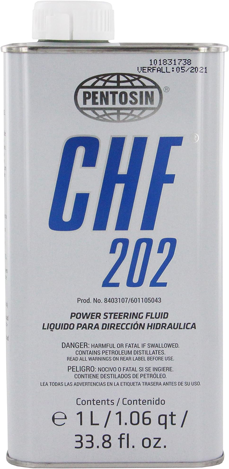 CRP Automotive Pentosin 8403107 CHF 202 Synthetic Hydraulic Fluid, 1 Liter