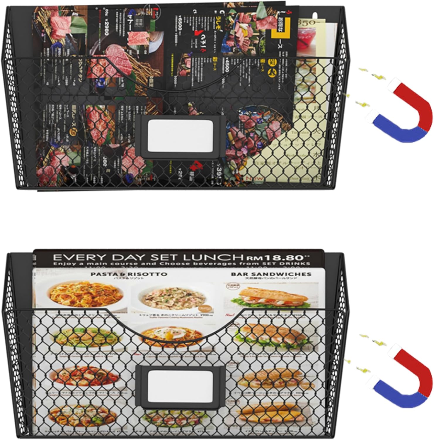 磁気ファイルオーガナイザー、メニューレター文学ホルダー、冷蔵庫、ホワイトボード、磁気ペーパーオーガナイザー、磁気メールフォルダー磁気