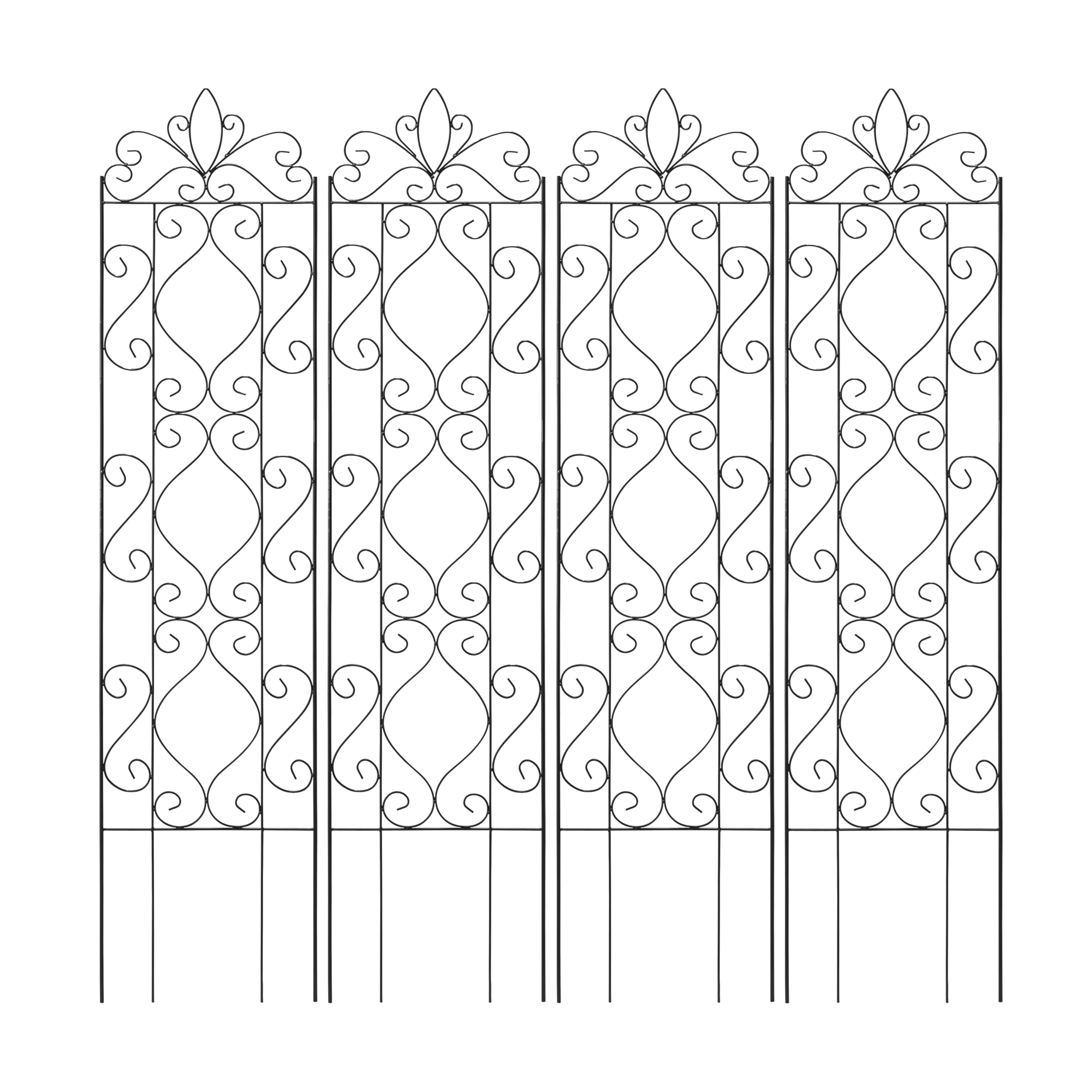 Amazon | タカショー G-story デザイントレリス 1800 ブラック 4枚組