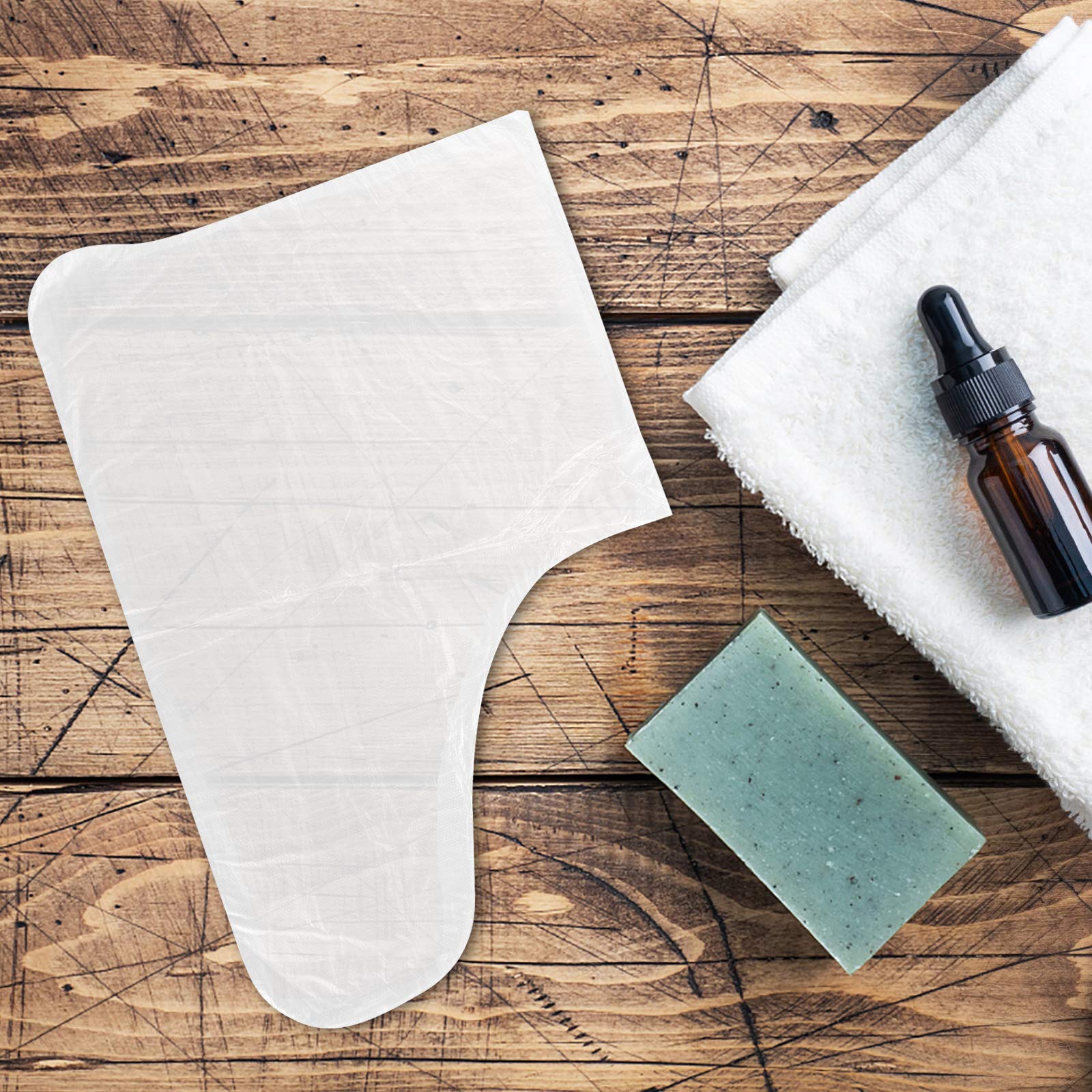 SUPVOX 100 Fundas Desechables Para Pies Transparentes Cubierta De Pie De Película Fina Sin Olor Para Pedicura Baños De Parafina Protección Higiénica Para Spa Profesional