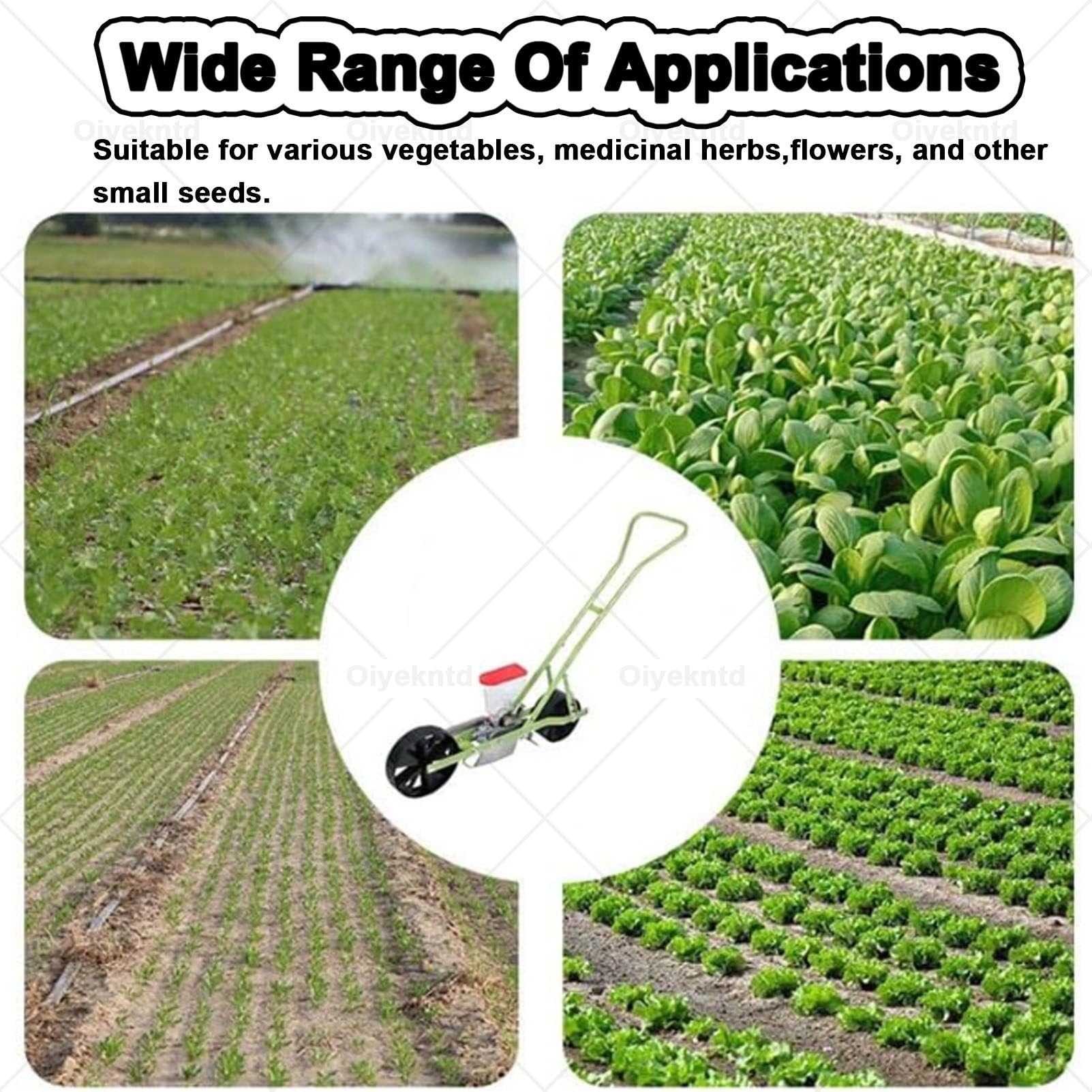 Seminatrice Manuale a Spinta – Seminatrice di Precisione per Orto e Giardino, con Spaziatura Regolabile tra Piante e File – Ideale per Verdure, Coriandolo, Cavoli, Spinaci e Sedano 1Row